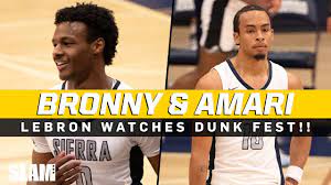Hails from los angeles, california. Bronny James And Amari Bailey Put On A Dunk Show In Front Of Lebron Youtube