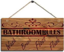 Buy hoobro floating shelves, rustic brown wall shelf set of 2, 23.6 inch hanging shelves with invisible brackets, for bathroom, bedroom, toilet, kitchen, office, living room decor bf60bj01: Bathroom Wall Decor Funny Rustic Bathroom Decoration For Wall Pictures Signs Seats Up Use Soap 11 5 X 6 Yellow Buy Wooden Wall Hanger Humorous Wall Art Carve Wooden Wall Decoration Product On Alibaba Com