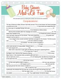 Baby Shower Mad Lib Fun Ideas Baby Shower Mad Libs Funny Baby Shower Games Baby Shower Funny