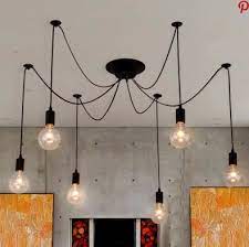 6 Light Edison Spider Multi Light Pendant Industrial Pendant Light Fixtures Industrial Pendant Lights Pendant Light Fixtures