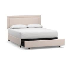 Coaster hillary scottsdale youth full chest bed in warm brown 400280f. Elliot Square Footboard Upholstered Storage Bed Pottery Barn