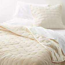 The madison park harper velvet coverlet set is perfect for those seeking a casual and comfortable update to their bedroom. Audra Velvet Ivory King Quilt Reviews Crate And Barrel Canada