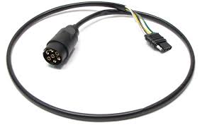 3/4 inch by 1 inch 6 way rectangle connectors right turn signal (green), left turn signal (yellow), taillight (brown), ground (white). Trailer Wiring Adapter 7 Way Euro Round To Flat 4 Conversion Plug