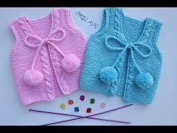 Burgulu Bebek Yelek Yapimi Videolu Aciklamali Ponponlu Bebek Yelek Modelleri Ormek Isteyenlerin Kesinlikle Am Baby Knitting Patterns Orgu Projeleri Bebek Yelek