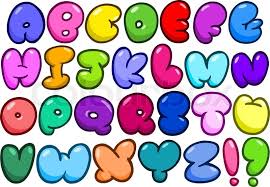 Letters are large and very easy to read. Comic Bubble Shaped Alphabet Set Stock Vector Colourbox