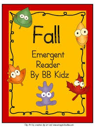 fall emergent reader with pocket chart cards and poem kindergarten