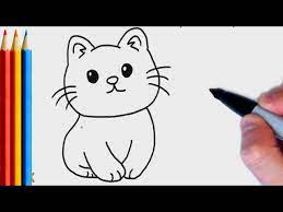 This cat drawing tutorial is a new addition to our ever growing collection of step by step drawing tutorials for all ages. How To Draw Simple Cat Step By Step Tutorial For Kids Youtube