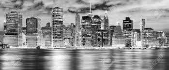 Maybe you would like to learn more about one of these? Black And White New York City Skyline At Night Usa Stock Photo Picture And Royalty Free Image Image 92210854