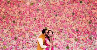 (flowers decoration in living room). Trending All Floral Wall Decor We Spotted At Weddings Shaadisaga