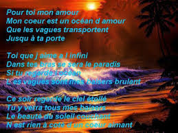 Dis moi que tu m'aime je reste le même, dis moi que tu m'adore et mon amour sera plus fort, on est fait l'un pour l'autre alors. 14 Poeme D Amour Triste