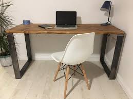 50w industrial desk, 37w return, 3 drawer mobile file cabinet, lateral file cabinet Rustic Wooden Desk Made From Reclaimed Scaffold Boards Square Metal Frame Legs Industrial Urban Upcycle Rustic Wooden Desk Wood And Metal Desk Wooden Desk