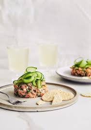 Tartare De Saumon Au Gingembre Au Sesame Trois Fois Par Jour In 2020 Salmon Tartare Healthy Cooking Appetizer Recipes