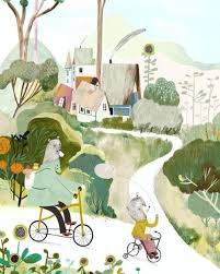 Adelina Lirius Bike Illustration Picture Books Illustration Children Illustration