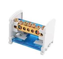 JINH CE 7 Pole Copper Terminal Block Electrical 660v Rail Mounted Screw  Brass Power Distributors Blocks