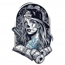 Chicano tattoos regularly incorporate realistic portraits, religious, cultural, gang symbols and lettering. Premium Vector Tattoo Fests And Chicano Style Vintage Posters