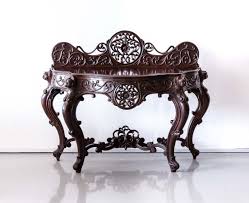 British Colonial Rosewood Half Moon Table In 2020 Moon Table Half Moon Table British Colonial