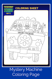 Welcome to the scooby doo coloring pages! Scoob Mystery Machine Coloring Page Mama Likes This