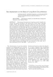 Bone models with a thin cortical layer and an open cell cancellous section at the proximal and distal ends. Pdf Sex Assessment On The Basis Of Long Bone