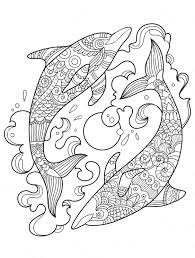 Dolphin Zentangle Coloring Page Mandala Coloring Pages Dolphin Coloring Pages Fish Coloring Page
