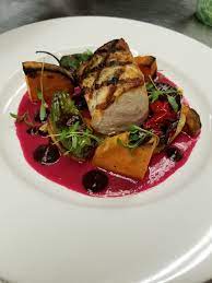 Grilled Swordfish At Havana Fine Dining Spicy Almonds Stuffed Peppers Jicama Slaw