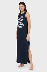 Abito corto in lurex blu emporio armani. Abito Lungo Blu Emporio Armani