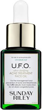 After cleansing skin, massage in ufo to face, neck, and chest, as needed. Sunday Riley U F O Ultra Clarifying Acne Treatment Face Oil Ulta Beauty