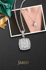 Colorless Diamond Necklace 1 Carat Tw Round 14k White Gold Jared In 2020 Colorless Diamond Diamond Necklace Diamond