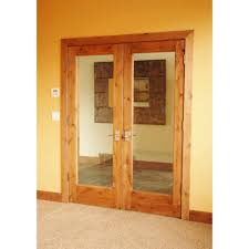 Krosswood Doors 64 In X 80 In Rustic Knotty Alder 1 Lite Clear Glass Both Active Solid Core Wood Double Prehung Interior Door Phid Ka 402 54 68 138 Aa Asador