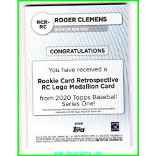 Grades (click to filter results) 10 9 8.5 8 7 6.5 6 5 4 3.5 3 auth. Sku16ddoy259 Roger Clemens 2020 Topps Rookie Card Retrospective Rc Logo Medallio On Ebid Canada 200364426