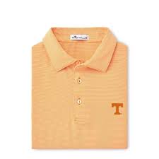Vols Tennessee Men S Peter Millar Jubilee Stripe Jersey Polo Alumni Hall