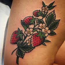 What does a rose vine tattoo look like? Wild Strawberry Strawberry Flower Tattoo Novocom Top