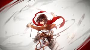 Red And White Plastic Toy Shingeki No Kyojin Mikasa Ackerman 1080p Wallpaper Hdwallpaper Desktop In 2020 Attack On Titan Anime Films Japanese Fantasy