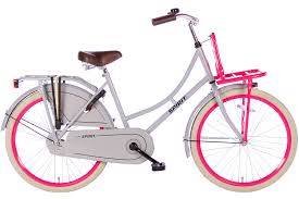 Vanaf een jaar of 3 kunnen kinderen op een 10 of 12 inch fiets. Spirit Omafiets Grijs Roze 24 Inch Meisjesfiets City Bikes Nl