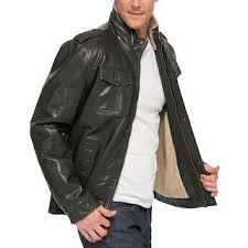 Men S Levi S Sherpa Lined Faux Leather Trucker Jacket Kohls Trucker Jacket Jackets Sherpa Lined