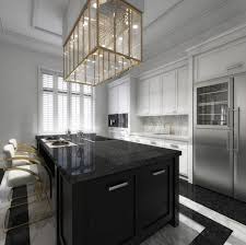Black And White House Interior Kitchen Black And White Kitchen With A Touch Of Gold White House Interior Home Kitchen Design