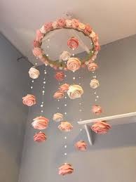 Rose Mobile Garden Deko Girl Nursery Diy Nursery Hanging Decor Baby Girl Nursery Decor