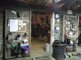 Proper design allows hay to be stored in the loft and pushed down into the stalls from above. How To Organize Horse Tack Room