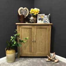 Habitat loft living 3 x 2 corner storage unit. Oak Corner Cupboard With Shelf Wide Solid Wood Corner Storage Unit Harvard Ebay