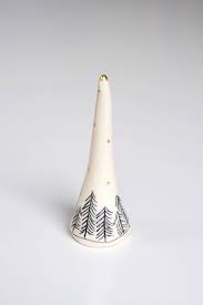 Ceramic Ring Cone Porcelain Ring Cone Ring Holder Etsy Ceramic Rings Porcelain Cone
