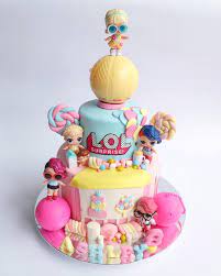 Inspired by the famous l.o.l. Lol Surprise Dolls 2 Tiers Cake For Ashleys Birthday Funny Birthday Cakes Lol Doll Cake Doll Birthday Cake