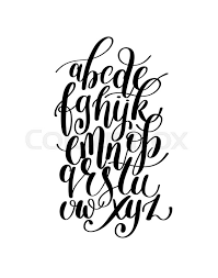 Use a simple pen or pencil. Black And White Hand Lettering Stock Vector Colourbox
