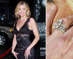 Faith Hill 1st Engagement Ring That Tim Proposed With Also Worn With Her Diamond Eter Celebrity Engagement Rings Engagement Celebration Cluster Engagement Ring
