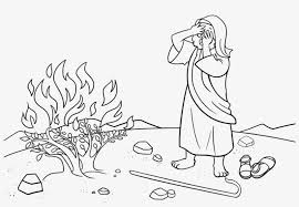 One day moses led the sheep to the west side of the desert. Moses And The Burning Bush Bible Coloring Book Child Moses And The Burning Bush Coloring Page Free Transparent Png Download Pngkey