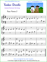 Most are geared towards children, but there are a few that are intended for older children and adults. Yankee Doodle Easy Sheet Music For Piano Using Both Hands To Play The Melody Free Printable Pdf Pi Easy Sheet Music Clarinet Sheet Music Piano Sheet Music