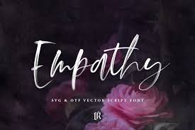 Empathy Svg Font Handwritten Letters Script Lettering