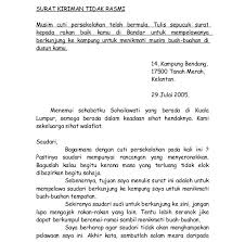 Selain itu, surat resmi juga harus mengikuti format tertentu yang ditetapkan. Surat Kiriman Tidak Rasmi Dalam Bahasa Inggeris