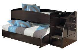 Dark Brown Embrace Loft Bed With Caster And Right Steps By Ashley Homestore Kids Bedroom Dream Kids Loft Beds Kids Bedroom Furniture