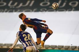 The 2021/22 campaign gets underway on friday; Watch Frenkie De Jong S Remarkable Header Gives Barcelona The Lead Against Real Sociedad Football Espana