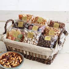 At ftd, our carefully curated gourmet gift baskets are filled with decadent chocolates, savory snacks, fresh fruit, and more. Nut Hampers Google Search Corporate Gift Baskets Food Gifts Corporate Gifts