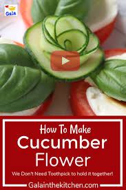 Easy Cucumber Flower Garnish Food Carving Food Garnish Cucumber Flower